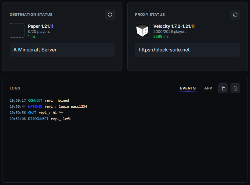 Live Capture feed and player profile